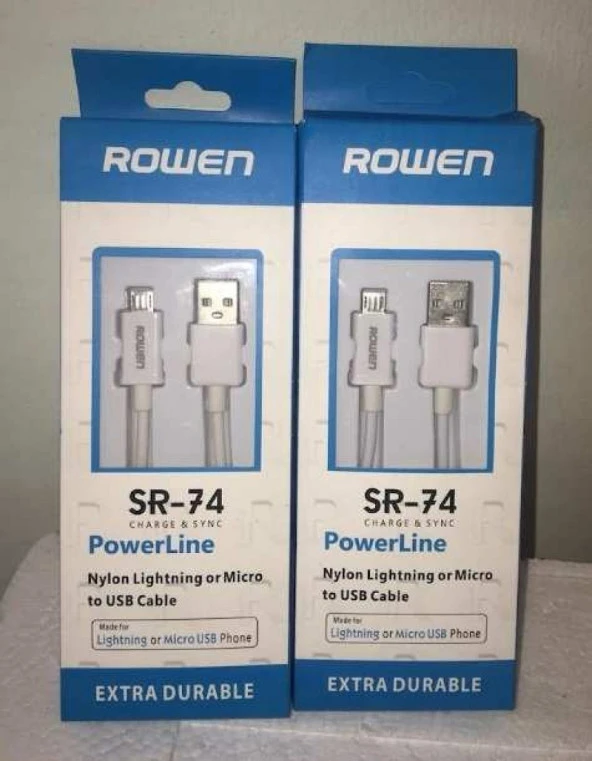 ROWEN SR-74 MİCRO USB TO USB KABLO 1 METRE - Resim 2