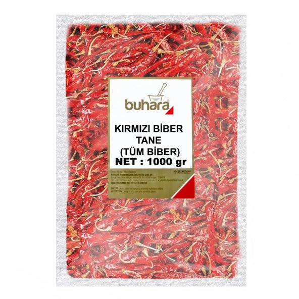 BUHARA KIRMIZI BİBER TANE (TÜM BİBER) 1000 GR ürün görseli 1
