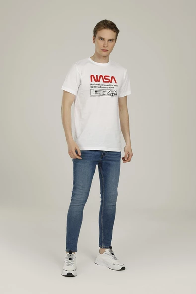 LUMBERJACK SN711 NASA SKY T-SHIRT 2FX - Resim 4