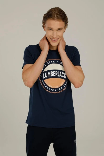 LUMBERJACK CT1139 ISLAND LOGO T-SHIRT 2FX - Resim 7