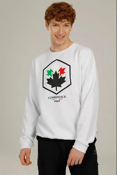 LUMBERJACK CT1047 RENATO LOGO SWEATSHIRT 2FX ürün görseli 1