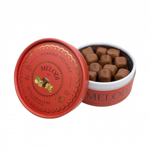 Melodi Çikolata Sütlü Çikolatalı Duble Fıstıklı Lokum 250 gr ürün görseli 1