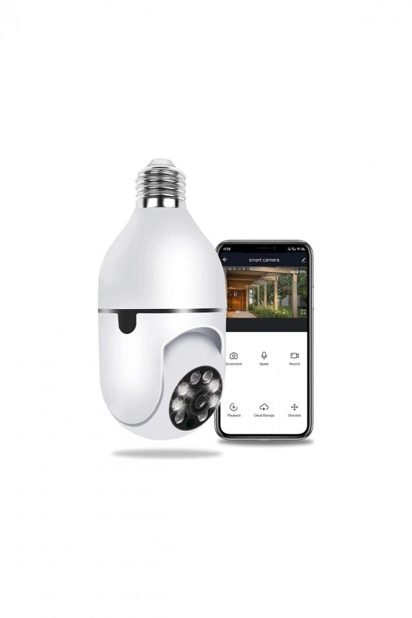 Cmr-19 Wifi 360 Panoramik Ampul Kamera Gece Görüş Ses Akıllı Hareket Algılayıcı Güvenlik Kamerası ürün görseli 1