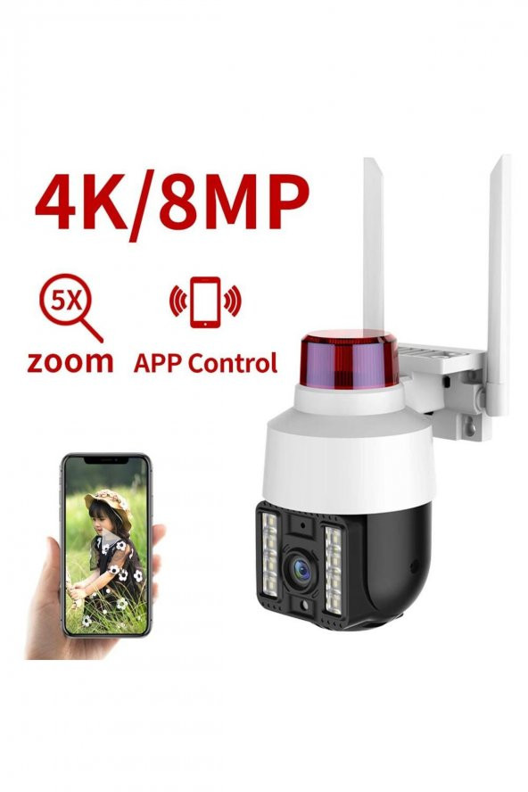 Çakarlı Speed Dome Kablosuz Dış Mekan Güvenlik Kamerası CMR21 Camera Alarm-Özellikli ürün görseli 1