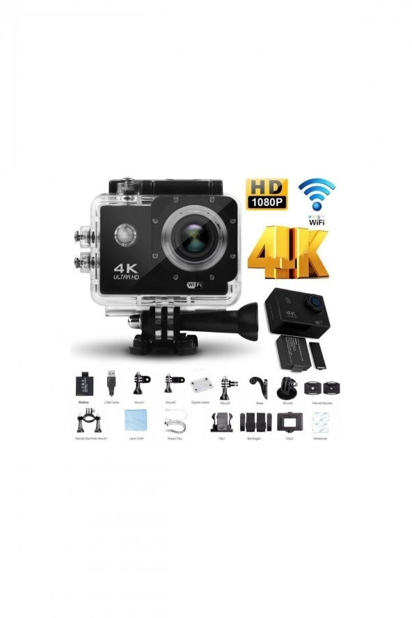 1080p Full Hd Dijital Suya Dayanıklı 140 Aksiyon Kamerası 4k Wifi ürün görseli 1