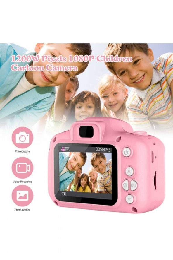 Mini 1080p Çocuklar Için Dijital Fotoğraf Makinesi Oyun Yüklü Hd ürün görseli 1