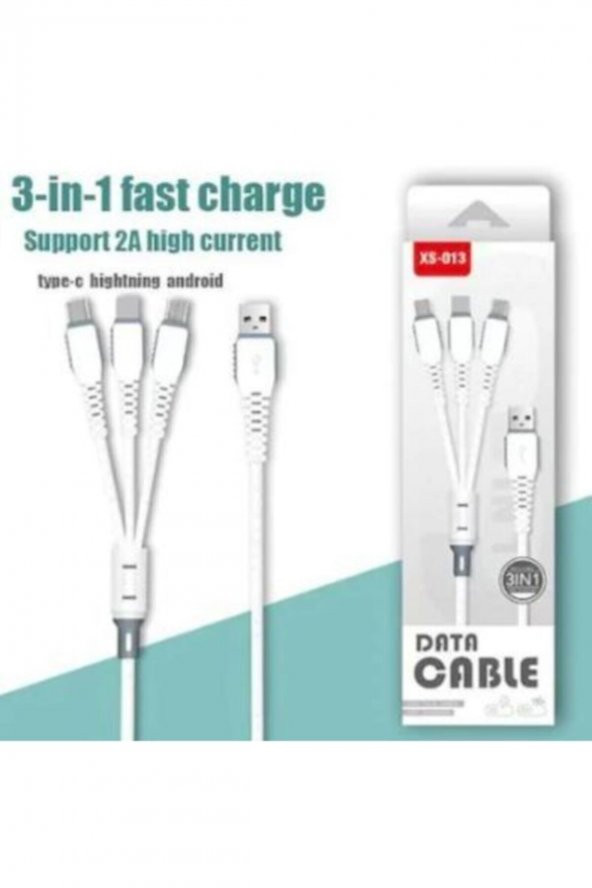 Inter Beyaz Cable Xs-013 Çoklu Sarj Kablosu Data Cable ürün görseli 1
