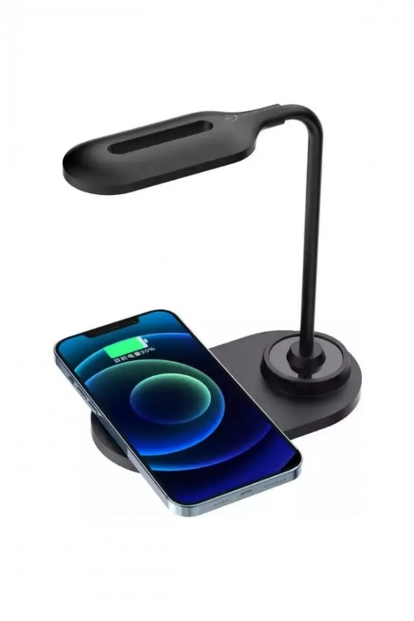 Hızlı Kablosuz Şarj Stant Ve Led Masa Lambası Taşınabilir 360 Derece Esnek Dokunma Wiereles Charger ürün görseli 1