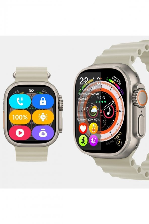 Watch 8 Ultra H11+ Ultra Plus Aktif Pusula Oyun Modu Çift Kordon 2023 Model 49mm Vidalı ürün görseli 1