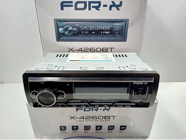 For-x X-4260BT 4x60w Bluetoothlu 7 Renk Oto Teyp - Resim 3