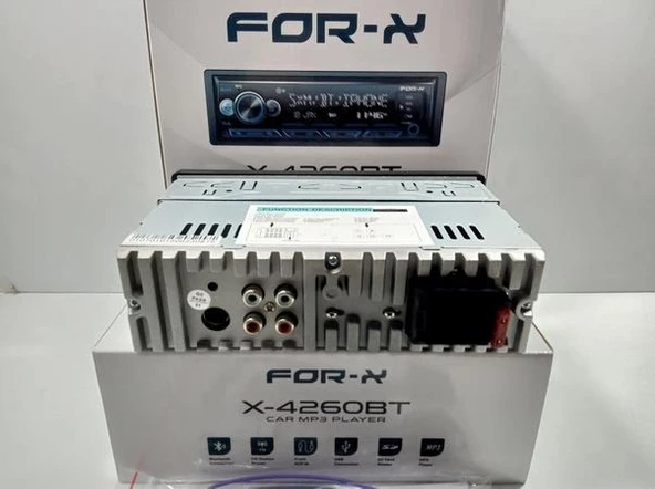 For-x X-4260BT 4x60w Bluetoothlu 7 Renk Oto Teyp - Resim 5