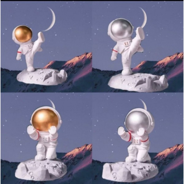 Masa Üstü Telefon Standı 3D Sevimli Astronot Telefon Standı - Resim 2