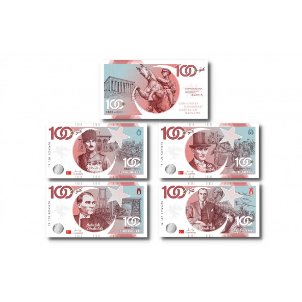 Türkiye Cumhuriyeti'nin 100. Yılı Hatıra Banknot Para Seti ürün görseli 1