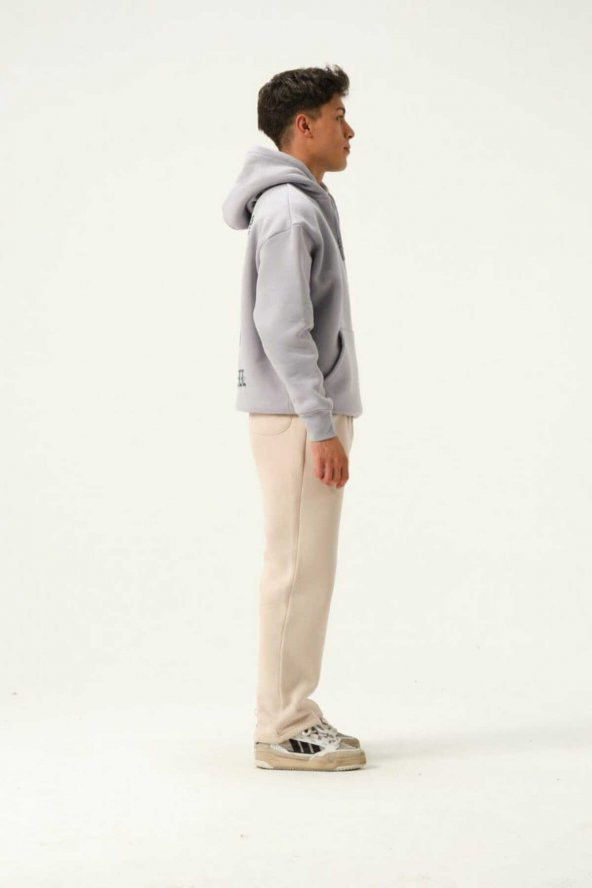 OVERSİZE UNISEX KAPÜŞONLU BASKILI SWEATSHİRT - Resim 5