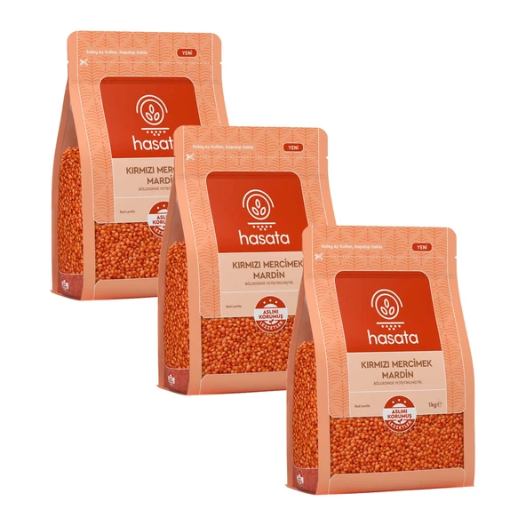 Hasata Kırmızı Mercimek Mardin 1 kg 3 lü ürün görseli 1