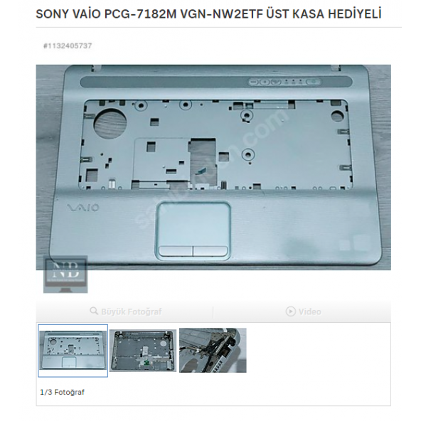 SONY VAİO PCG-7182M VGN-NW2ETF ÜST KASA HEDİYELİ ürün görseli 1