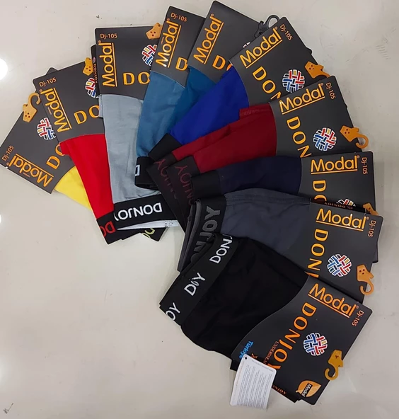 DONJOY ERKEK MODAL KARIŞIK RENKLİ BOXER 6 ADET ürün görseli 1