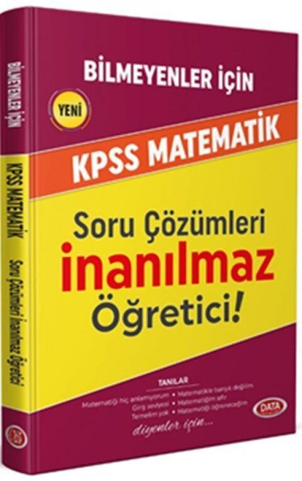 Bilmeyenler İçin KPSS Matematik Data Yayınları ürün görseli 1