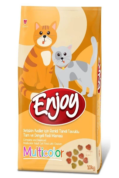 Enjoy Renkli Tavuklu Yetişkin Kedi Maması 10 Kg ürün görseli 1