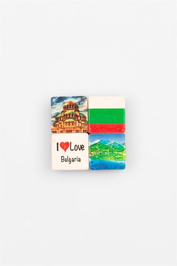 Bulgaristan Temalı Dörtlü Taş Magnet - Resim 4