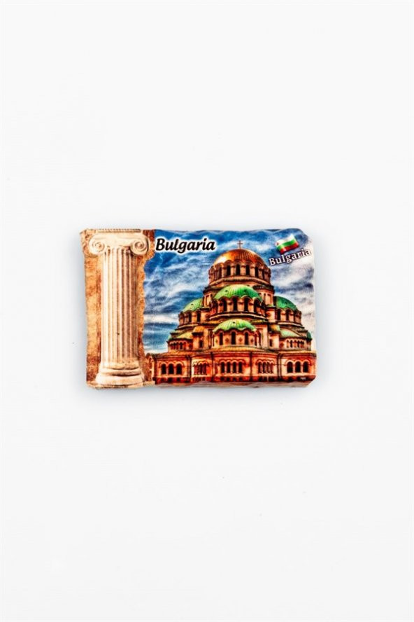 Bulgaristan Sofya Kilise Sütun Magnet - Resim 3