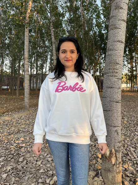 BİSİKLET YAKA BARBİE BASKILI SWEATSHİRT /KAZAK - Resim 9