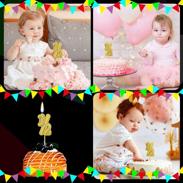 Yarım Yaş Gold Mum 12 cm - Resim 6