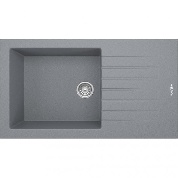 REAL P011 ASSOS 86 XL GRANİT EVYE GRİ 86x43.5 Cm Tezgah Üstü ürün görseli 1