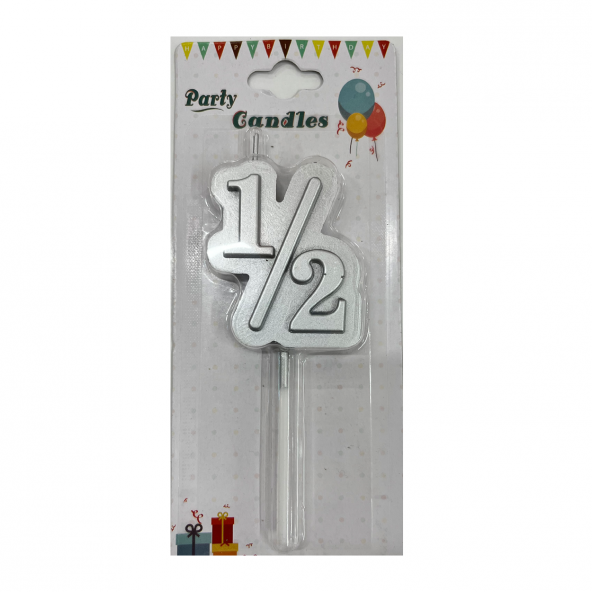 Yarım Yaş Gümüş Mum 12 cm ürün görseli 1