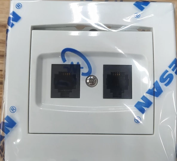 Metesan Alia 2xRJ11 Telefon Prizi ürün görseli 1