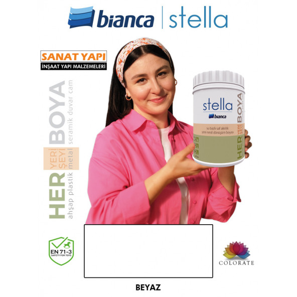 Bianca Stella Beyaz Boya 1lt ürün görseli 1