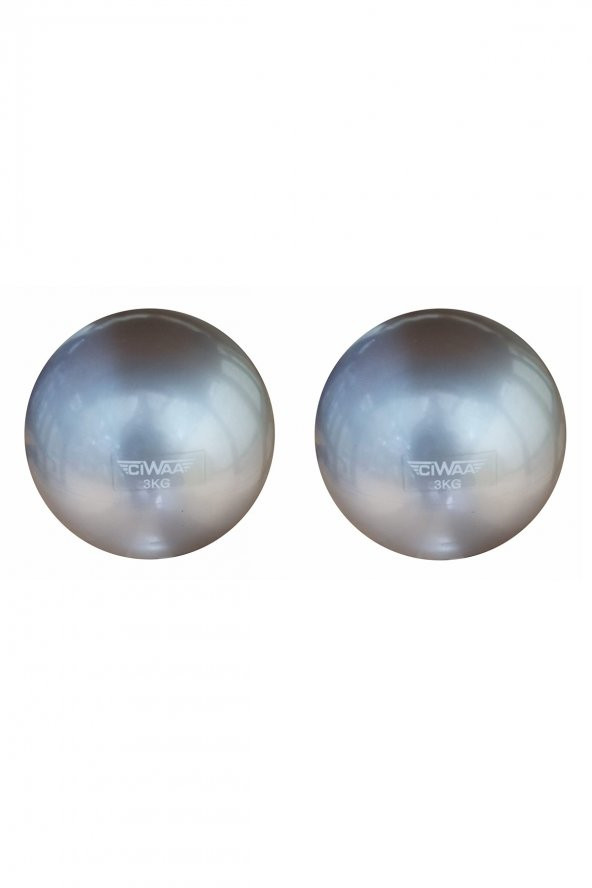Ciwaa CWA-2285  Pilates Ağırlık Topu Pilates Toning Ball Denge VeAğırlık Topu 3  Kg x2 ürün görseli 1