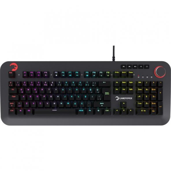 GamePower StarsCream RGB Red Switch Türkçe Gaming Klavye ürün görseli 1