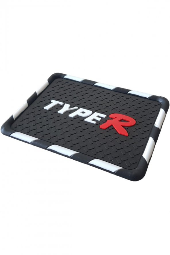 Kaydırmaz Silikonlu Ped Araç Göğüs Torpido Ev Ofis Çok Amaçlı Typer Damalı Desen 18 cm x 13,5cm ürün görseli 1