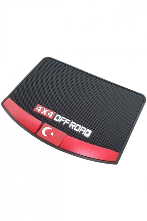 Kaydırmaz Silikonlu Ped Araç Göğüs Torpido Ev Ofis Çok Amaçlı 4x4 Off Road Bayrak Desen 17,5cm x13cm ürün görseli 1