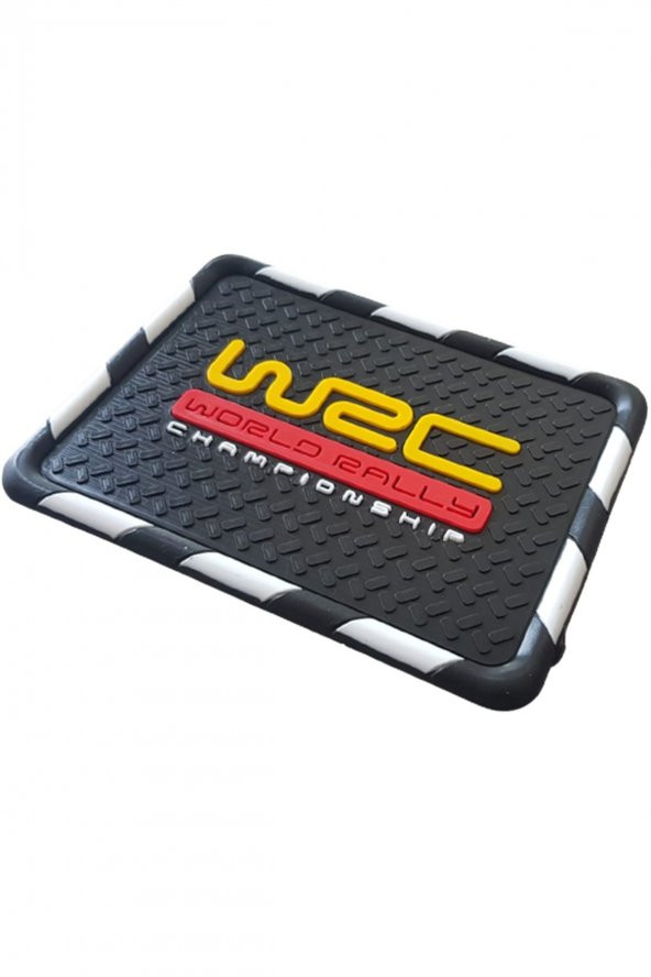 Kaydırmaz Silikonlu Ped Araç Göğüs Torpido Ev Ofis Çok Amaçlı WRC Damalı Desen 18 cm x 13,5cm ürün görseli 1