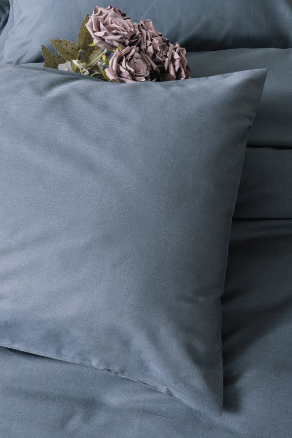 Cotton Box Plain Çift Kişilik Nevresim Takımı Antrasit - Resim 2