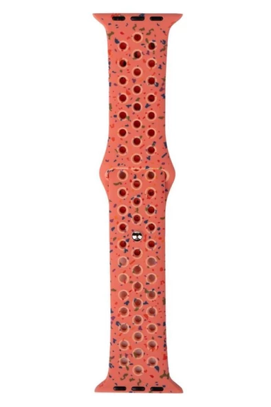 Watch 7 41mm KRD-02 Yeni Seri Suya Dayanıklı Delikli Renkli Silikon Kordon ürün görseli 1