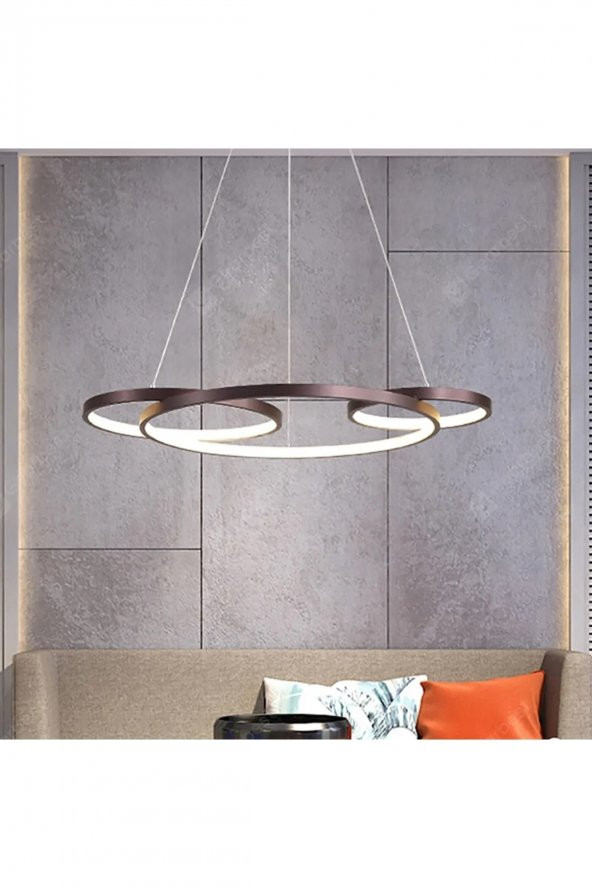 Olimpia / Sarkıt Avize / 90x50 cm / 3 Renk Işık / Antrasit Gövde ürün görseli 1