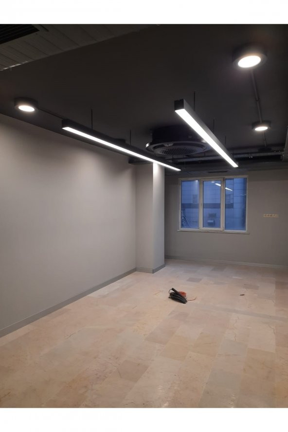 Luna / 150 cm / Sarkıt Avize / 3 Renk Işık / Antrasit Gövde - Resim 2