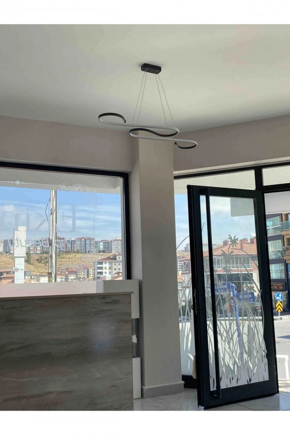 İnfinity / Sarkıt Avize / 120 cm / Antrasit Gövde / 3 Renk Işık - Resim 2