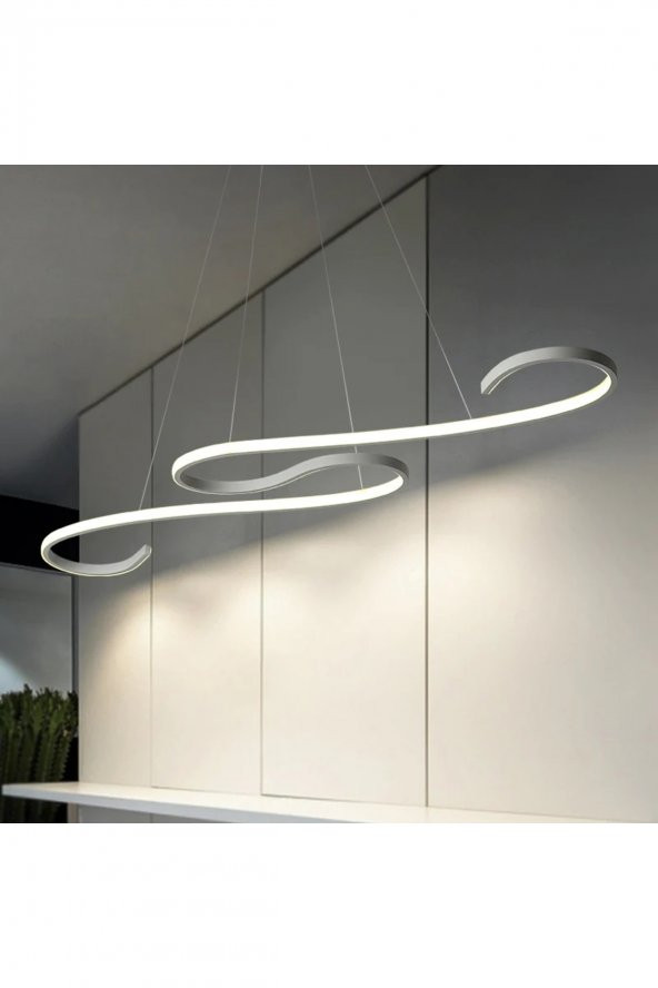 İnfinity / Sarkıt Avize / 120 cm / Antrasit Gövde / 3 Renk Işık - Resim 3