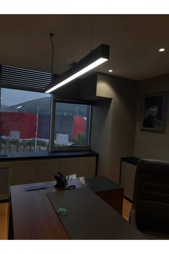 Luna / 100 cm / Sarkıt Avize / 3 Renk Işık / Antrasit Gövde ürün görseli 1