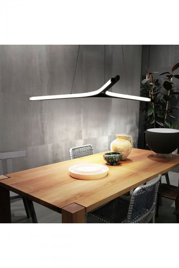 Petrovac / Sarkıt Avize / 60 cm / Antrasit Gövde / 3 Renk Işık ürün görseli 1