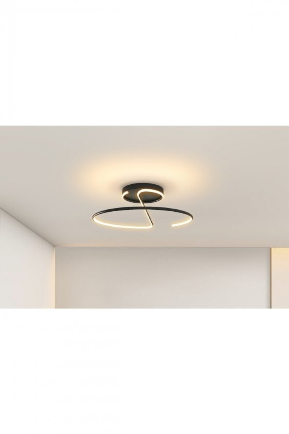 Pirlepe / Plafonyer Avize / 40 cm / Antrasit Gövde / 3 Renk Işık ürün görseli 1