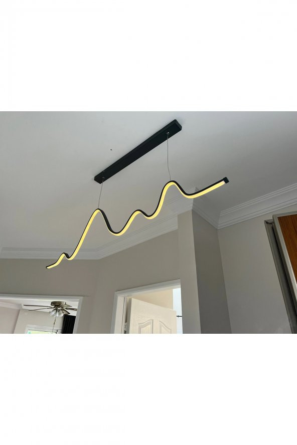 Worm / Sarkıt Avize / 100 cm / Antrasit Gövde / 3 Renk Işık - Resim 2
