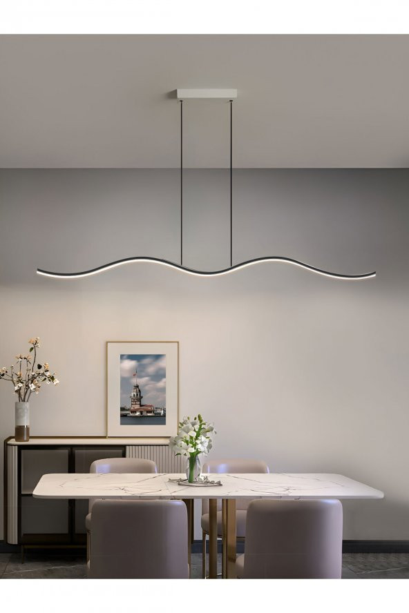 Martı / Sarkıt Avize  / 120 cm / Antrasit Gövde / 3 Renk Işık ürün görseli 1