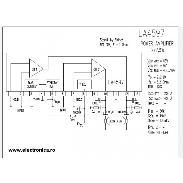 LA4597 SIP-13H Entegre - Resim 3