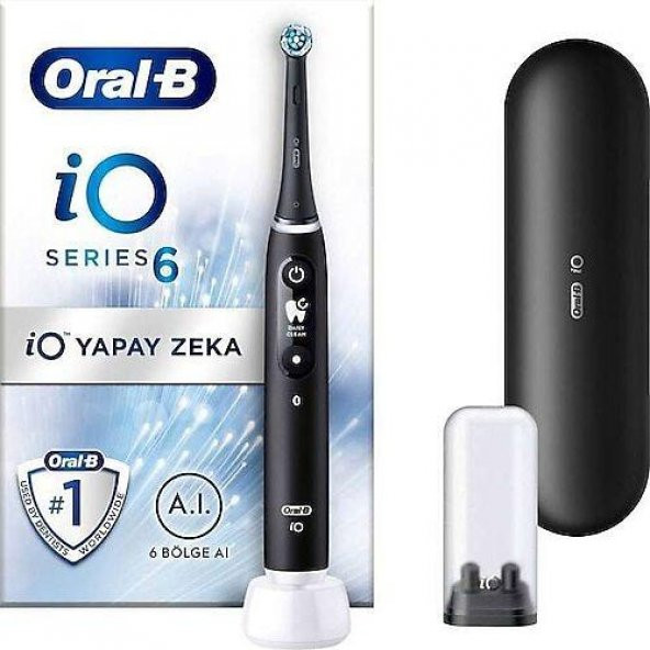 Oral-B iO 6 Şarjlı Diş Fırçası Siyah ürün görseli 1