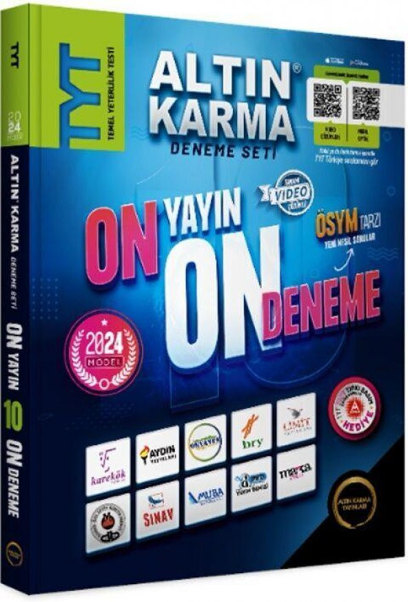2024 Model TYT 10 Yayın 10 Deneme Altın Karma Yayınları ürün görseli 1